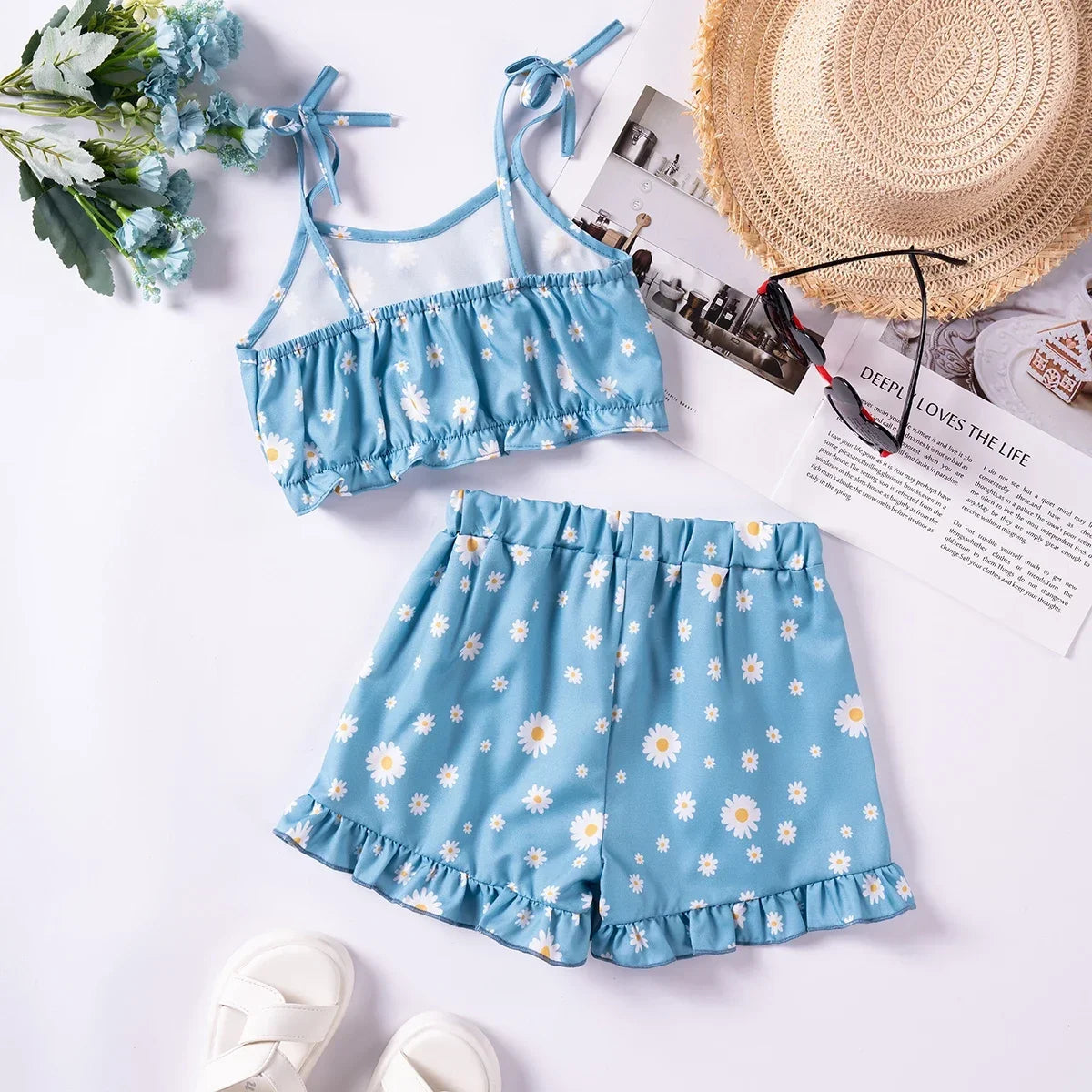 Conjunto de 2 piezas de estampado floral